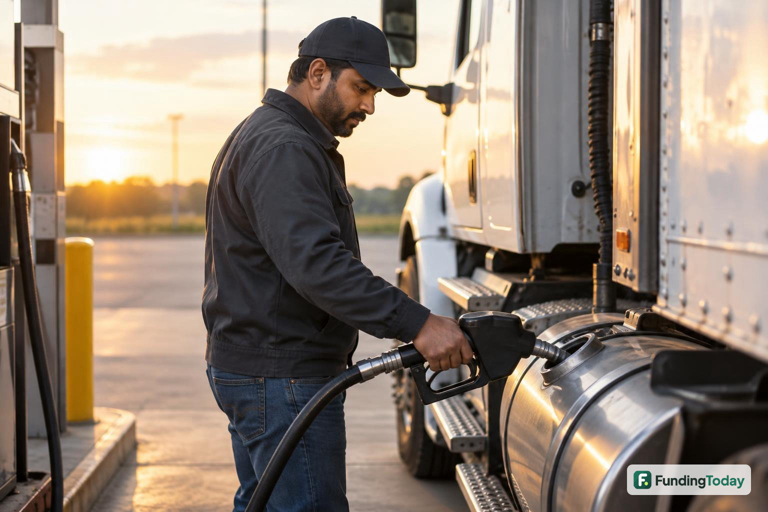 Owner-operator fueling a semi, an operating expense to include when comparing trucking business funding